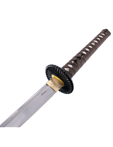 Katana Funcional Acero Carbono con Tsuba, Caja y Soporte