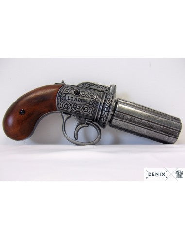 Revolver pimentero 6 cañones Inglaterra 1840