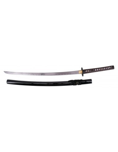 Katana Funcional Acero Carbono con Tsuba, Caja y Soporte